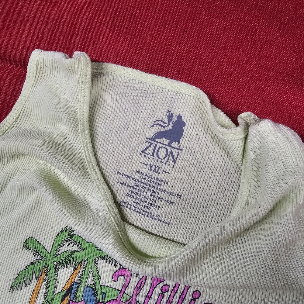 Zion Rootswear- Willie Nelson  Light green tank‎ top XXL Women's - Picture 3 of 6